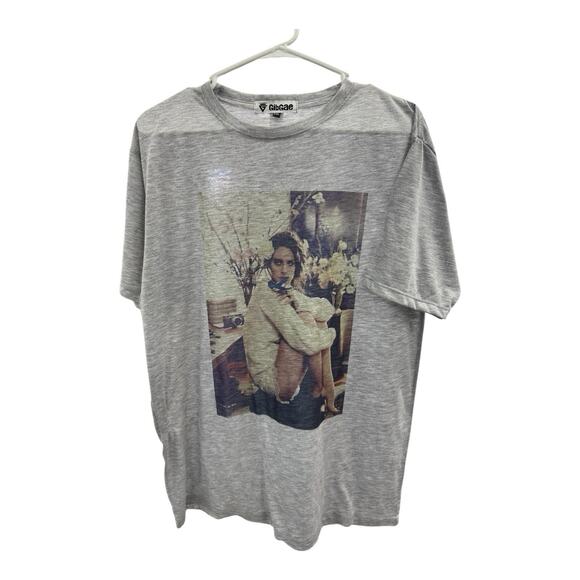 Gibgae Lana Del Ray Graphic Print Gray XXL Short Sleeve T-Shirt - Picture 1 of 3